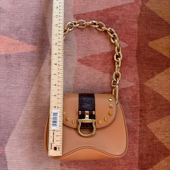 Radley London Racing Mini Leather Shoulder Bag Light Brown Leather Chain Strap - Picture 5 of 8